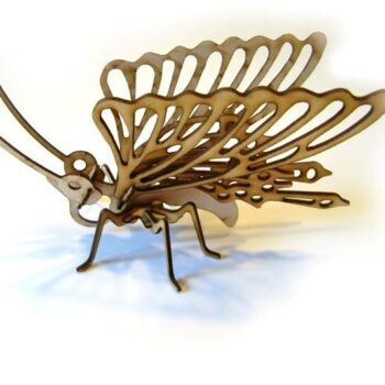 Intra απο ξύλο plywood 3mm-4mm πάχος - Ξύλινη πεταλούδα τρισδιάστατο παζλ Δίασταση 30x30 cm Intraeaxys-51rrln01 - Image 3