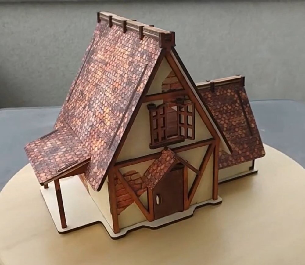 Intra απο ξύλο plywood 3mm-4mm πάχος - Farmer’s House 4mm Δίασταση 40x50 cm Intraeaxys-lopqz037