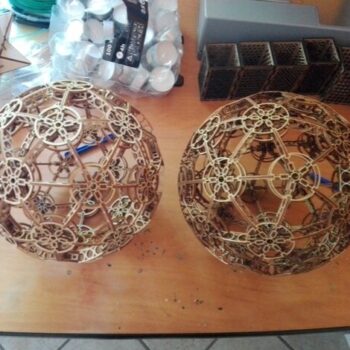 Intra απο ξύλο plywood 3mm-4mm πάχος - Διακοσμητική Σφαίρα 3mm Κόντρα πλακέ Δίασταση 30x30 cm Intraeaxys-pok3g037 - Image 4