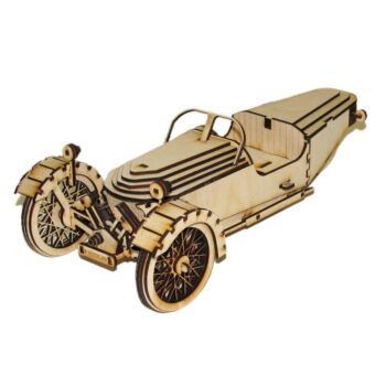 Intra απο ξύλο plywood 3mm-4mm πάχος - Κιτ παζλ Ξύλινο Morgan 3 τροχών αυτοκινήτου Δίασταση 30x30 cm Intraeaxys-ro6ywem7 - Image 1