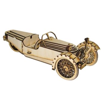 Intra απο ξύλο plywood 3mm-4mm πάχος - Κιτ παζλ Ξύλινο Morgan 3 τροχών αυτοκινήτου Δίασταση 30x30 cm Intraeaxys-ro6ywem7 - Image 4