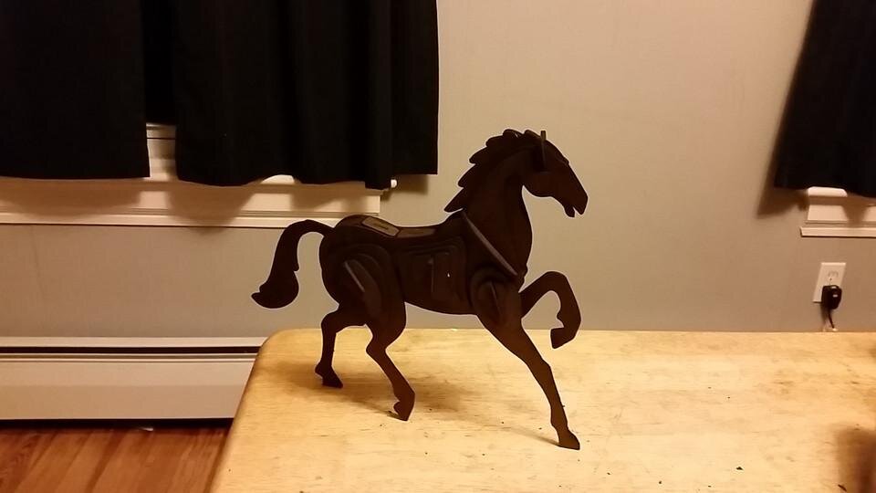Intra απο ξύλο plywood 3mm-4mm πάχος - Horse 3D Puzzle 2mm Δίασταση 30x30 cm Intraeaxys-p7ynrr1q