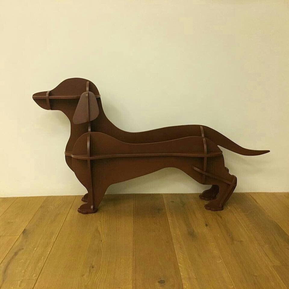 Intra απο ξύλο plywood 3mm-4mm πάχος - Dachshund Δίασταση 30x30 cm Intraeaxys-r7vj9l7d