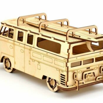 Intra απο ξύλο plywood 3mm-4mm πάχος - Παζλ Volkswagen Transporter T1 3D Δίασταση 30x30 cm Intraeaxys-yon0l3y7 - Image 3