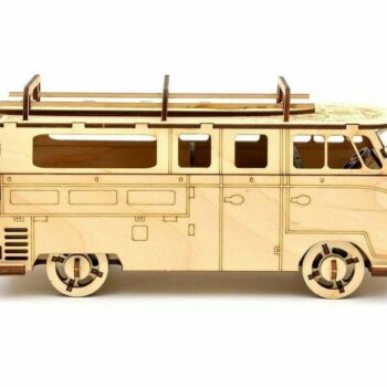 Intra απο ξύλο plywood 3mm-4mm πάχος - Παζλ Volkswagen Transporter T1 3D Δίασταση 30x30 cm Intraeaxys-yon0l3y7 - Image 4