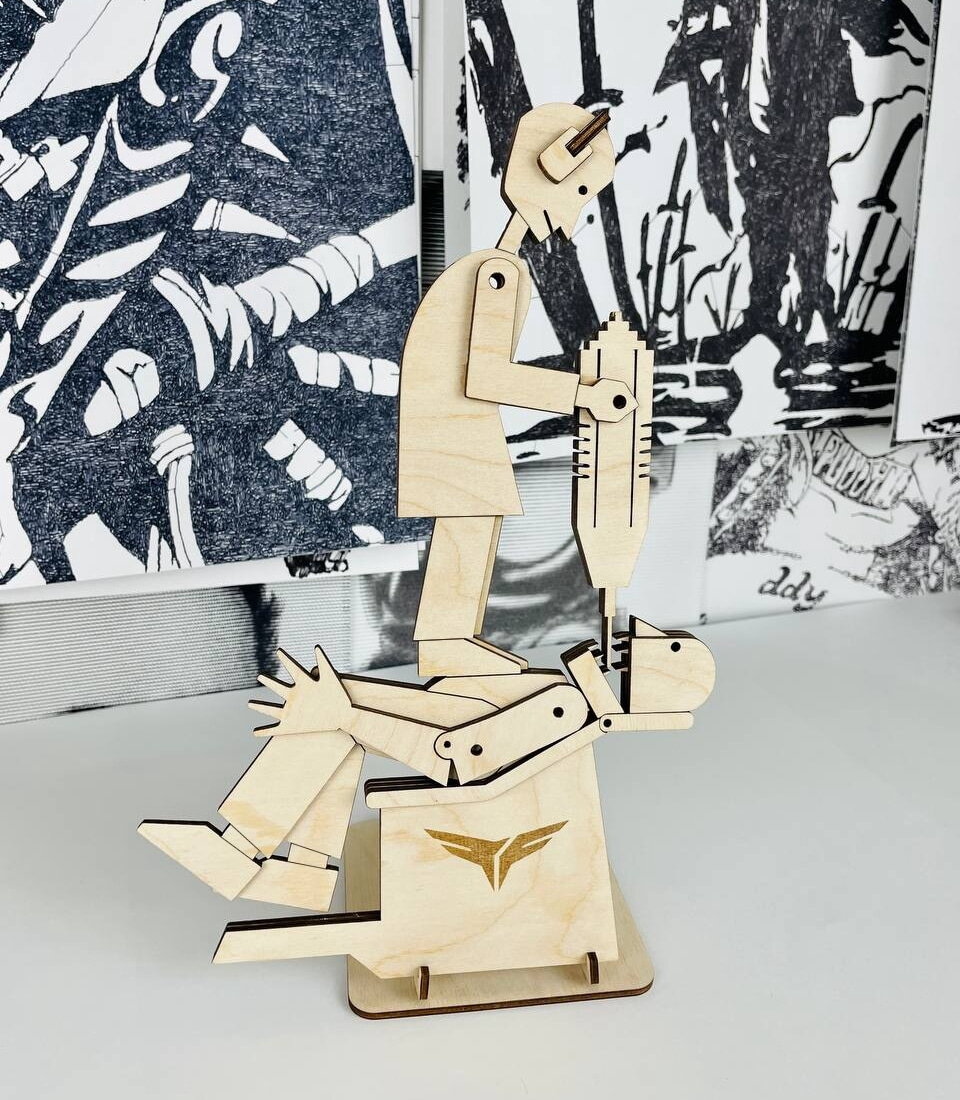 Intra απο ξύλο plywood 3mm-4mm πάχος - Αστείο δώρο Οδοντίατρος Αριστοκρατική ιδέα δώρου για οδοντιάτρους Δίασταση 30x30 cm Intraeaxys-r1z2zjw1