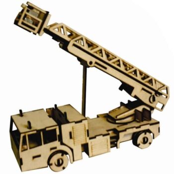 Intra απο ξύλο plywood 3mm-4mm πάχος - Πυροσβεστικό όχημα Ξύλινο τρισδιάστατο παζλ Δίασταση 30x30 cm Intraeaxys-51rre3v1 - Image 1