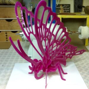 Intra απο ξύλο plywood 3mm-4mm πάχος - Παζλ 3D πεταλούδα 2 Δίασταση 30x30 cm Intraeaxys-voqrxj72