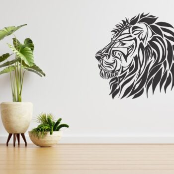 Intra απο ξύλο plywood 3mm-4mm πάχος - Lion Wall Decor Δίασταση 30x30 cm Intraeaxys-lopq8057 - Image 1