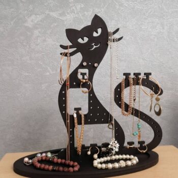Intra απο ξύλο plywood 3mm-4mm πάχος - Cat Jewelry Organizer Βάση στήριξης κοσμημάτων Δίασταση 30x30 cm Intraeaxys-e1gkggmo - Image 1