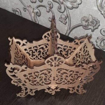 Intra απο ξύλο plywood 3mm-4mm πάχος - Ξύλινο καλάθι με καραμέλες Δίασταση 30x30 cm Intraeaxys-joed8gd1 - Image 3