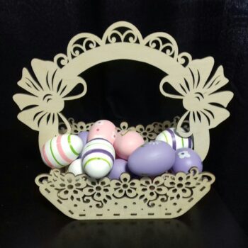 Intra απο ξύλο plywood 3mm-4mm πάχος - Ξύλινο διακοσμητικό πασχαλινό καλάθι Δίασταση 30x30 cm Intraeaxys-67wlwnw1 - Image 1