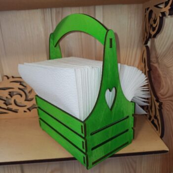 Intra απο ξύλο plywood 3mm-4mm πάχος - Καλάθι θήκης χαρτοπετσέτας Δίασταση 30x30 cm Intraeaxys-qommjw4o - Image 3