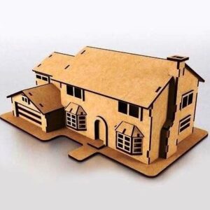 Intra απο ξύλο plywood 3mm-4mm πάχος - Μοντέλο Wooden House Simpsons Δίασταση 40x50 cm Intraeaxys-voq2eeeo