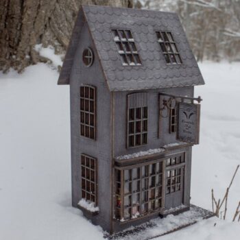 Intra απο ξύλο plywood 3mm-4mm πάχος - Βιβλιοπωλείο Flourish And Blotts House Harry Potter Δίασταση 40x50 cm Intraeaxys-075y9y8o - Image 1