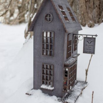 Intra απο ξύλο plywood 3mm-4mm πάχος - Βιβλιοπωλείο Flourish And Blotts House Harry Potter Δίασταση 40x50 cm Intraeaxys-075y9y8o - Image 3