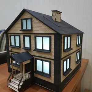 Intra απο ξύλο plywood 3mm-4mm πάχος - Μοντέλο Ξύλινου Σπίτι Δίασταση 40x50 cm Intraeaxys-eo0q08w1