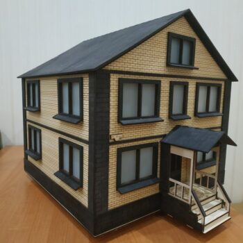 Intra απο ξύλο plywood 3mm-4mm πάχος - Μοντέλο Ξύλινου Σπίτι Δίασταση 40x50 cm Intraeaxys-eo0q08w1 - Image 3