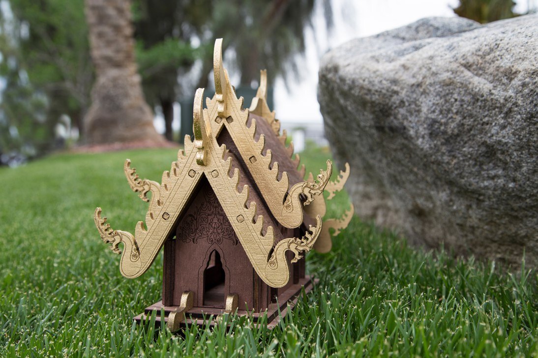 Intra απο ξύλο plywood 3mm-4mm πάχος - Πρότυπο σπιτιών παγόδας Δίασταση 30x30 cm Intraeaxys-d1lvkxxo