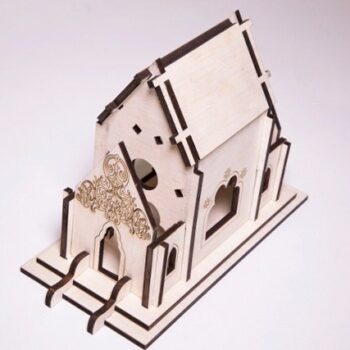 Intra απο ξύλο plywood 3mm-4mm πάχος - Πρότυπο σπιτιών παγόδας Δίασταση 30x30 cm Intraeaxys-d1lvkxxo - Image 4