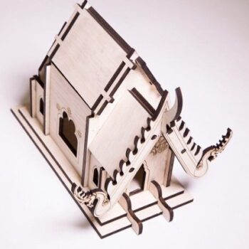 Intra απο ξύλο plywood 3mm-4mm πάχος - Πρότυπο σπιτιών παγόδας Δίασταση 30x30 cm Intraeaxys-d1lvkxxo - Image 6