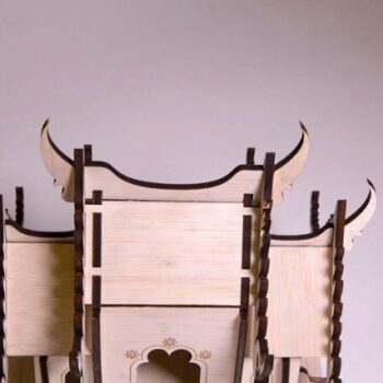 Intra απο ξύλο plywood 3mm-4mm πάχος - Πρότυπο σπιτιών παγόδας Δίασταση 30x30 cm Intraeaxys-d1lvkxxo - Image 8