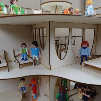 Intra απο ξύλο plywood 3mm-4mm πάχος - Μοντέρνο Σπίτι Ξύλινο Κουκλόσπιτο 3mm Παιχνίδια για Παιδιά Δίασταση 40x50 cm Intraeaxys-r7vmyez7 - Image 4