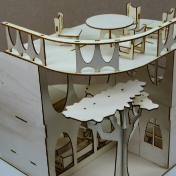 Intra απο ξύλο plywood 3mm-4mm πάχος - Μοντέρνο Σπίτι Ξύλινο Κουκλόσπιτο 3mm Παιχνίδια για Παιδιά Δίασταση 40x50 cm Intraeaxys-r7vmyez7 - Image 6