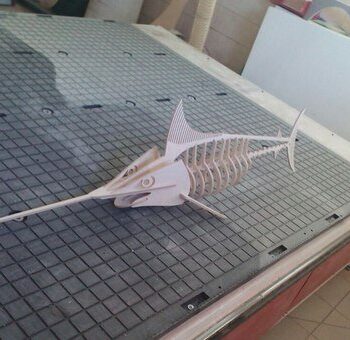 Intra απο ξύλο plywood 3mm-4mm πάχος - Αρχείο PDF 3D Swordfish Δίασταση 30x30 cm Intraeaxys-voqg4q12 - Image 1