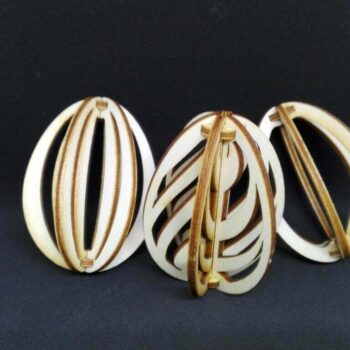 Intra απο ξύλο plywood 3mm-4mm πάχος - Πασχαλινά αυγά τρισδιάστατο παζλ Δίασταση 30x30 cm Intraeaxys-eoxlwjvo - Image 1