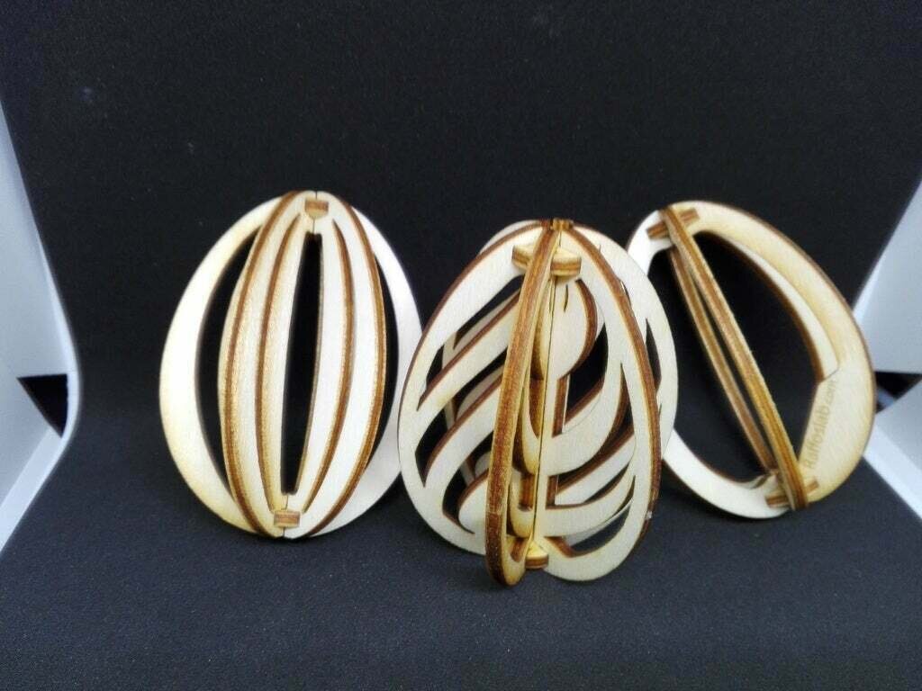 Intra απο ξύλο plywood 3mm-4mm πάχος - Πασχαλινά αυγά τρισδιάστατο παζλ Δίασταση 30x30 cm Intraeaxys-eoxlwjvo