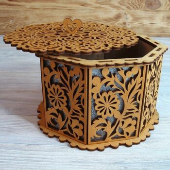 Intra απο ξύλο plywood 3mm-4mm πάχος - Διακοσμητικό Καλάθι Δώρου Οκτάγωνο Δίασταση 30x30 cm Intraeaxys-qommgx5o - Image 1