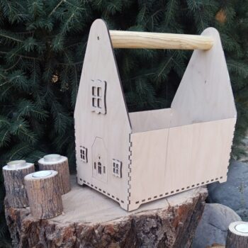 Intra απο ξύλο plywood 3mm-4mm πάχος - Ξύλινο κουτί δώρου Καλάθι καραμελών Δίασταση 30x30 cm Intraeaxys-eo0q6g01 - Image 1