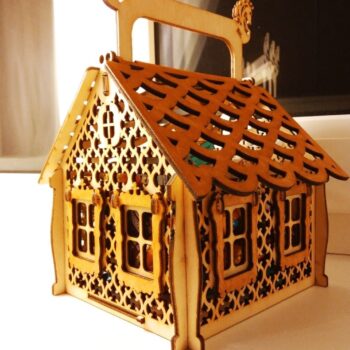 Intra απο ξύλο plywood 3mm-4mm πάχος - Χριστουγεννιάτικο Candy House Δίασταση 40x50 cm Intraeaxys-eoxljmgo - Image 1