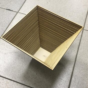 Intra απο ξύλο plywood 3mm-4mm πάχος - Ξύλινο ντεκόρ καλάθι Δίασταση 30x30 cm Intraeaxys-ro6ywv27 - Image 1