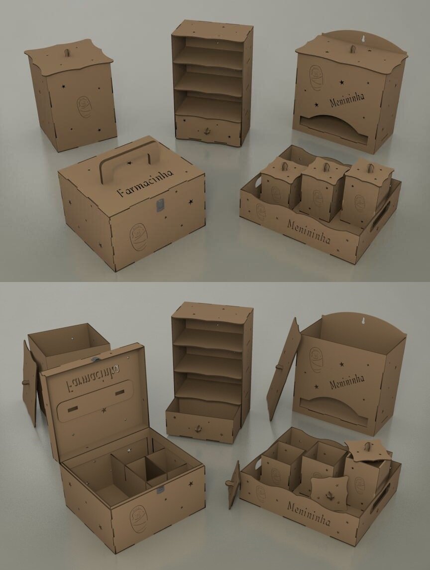 Intra απο ξύλο plywood 3mm-4mm πάχος - Κιτ επίπλων κουκλόσπιτου Δίασταση 30x30 cm Intraeaxys-qommwvko