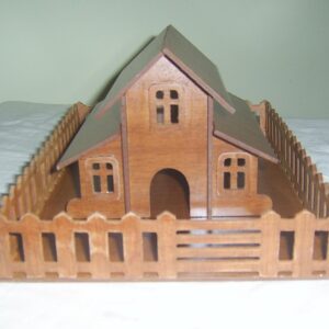 Intra απο ξύλο plywood 3mm-4mm πάχος - Σπίτι με Φράχτη Δίασταση 40x50 cm Intraeaxys-yon0xlg7