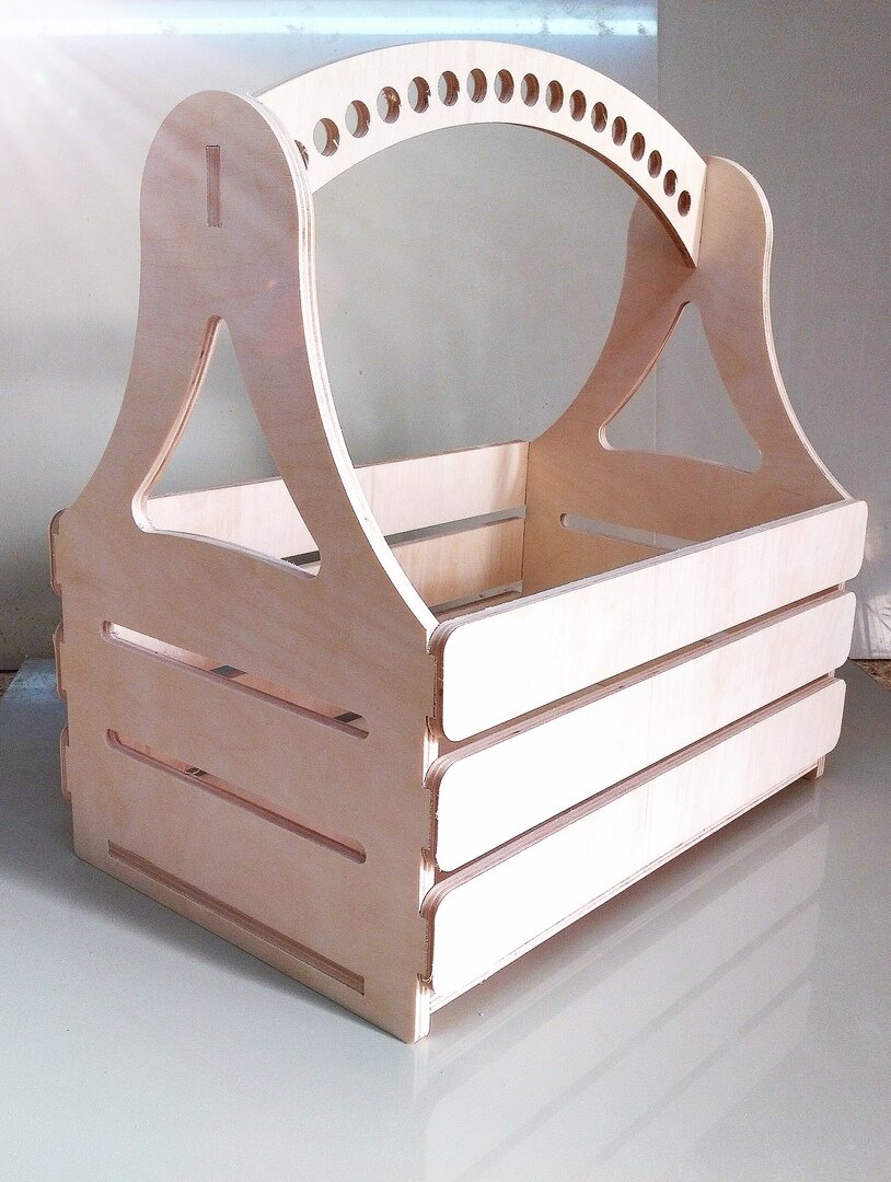 Intra απο ξύλο plywood 3mm-4mm πάχος - Box Basket Γλάστρες Δίασταση 30x30 cm Intraeaxys-p7yme4r7