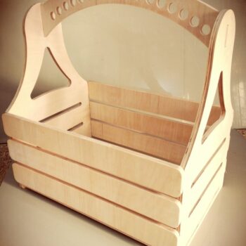 Intra απο ξύλο plywood 3mm-4mm πάχος - Box Basket Γλάστρες Δίασταση 30x30 cm Intraeaxys-p7yme4r7 - Image 3