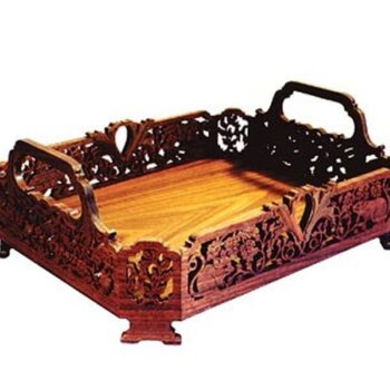 Intra απο ξύλο plywood 3mm-4mm πάχος - Δίσκος κουζίνας Καλάθι φρούτων CNC Σχέδια πριονιού κύλισης Δίασταση 30x30 cm Intraeaxys-078yldqo - Image 1