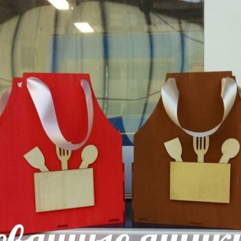 Intra απο ξύλο plywood 3mm-4mm πάχος - Κουτί δώρου σε σχήμα ποδιάς Κουτί κέρασμα για τη γιορτή της μητέρας Δίασταση 30x30 cm Intraeaxys-d1lvdlzo - Image 3