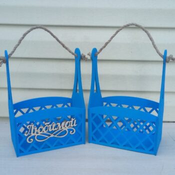 Intra απο ξύλο plywood 3mm-4mm πάχος - Καλάθι Γλάστρα Κρεμαστό καλάθι Δίασταση 30x30 cm Intraeaxys-r1z2d3n1 - Image 1