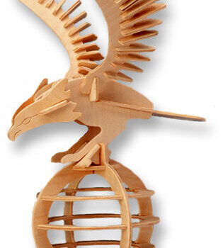 Intra απο ξύλο plywood 3mm-4mm πάχος - 3D Puzzle Eagle Δίασταση 30x30 cm Intraeaxys-eo20x678 - Image 1