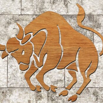Intra απο ξύλο plywood 3mm-4mm πάχος - Bull Wall Art Τοιχογραφία τοίχου ταύρου Δίασταση 30x30 cm Intraeaxys-e1gkywyo - Image 3