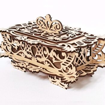 Intra απο ξύλο plywood 3mm-4mm πάχος - Διακοσμητικό Ξύλινο Καλάθι Με Καπάκι Δίασταση 30x30 cm Intraeaxys-pok3j6k7 - Image 1