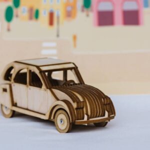 Intra απο ξύλο plywood 3mm-4mm πάχος - Citroen 2CV Δίασταση 30x30 cm Intraeaxys-m1d693d7