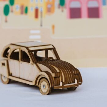 Intra απο ξύλο plywood 3mm-4mm πάχος - Citroen 2CV Δίασταση 30x30 cm Intraeaxys-m1d693d7 - Image 1