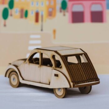 Intra απο ξύλο plywood 3mm-4mm πάχος - Citroen 2CV Δίασταση 30x30 cm Intraeaxys-m1d693d7 - Image 3