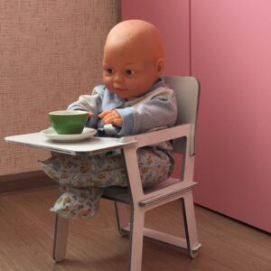 Intra απο ξύλο plywood 3mm-4mm πάχος - Καρέκλα επίπλων κουκλόσπιτου Δίασταση 30x30 cm Intraeaxys-075yjvmo