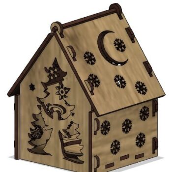 Intra απο ξύλο plywood 3mm-4mm πάχος - Ξύλινο Σπίτι Δίασταση 40x50 cm Intraeaxys-075yvvmo - Image 1